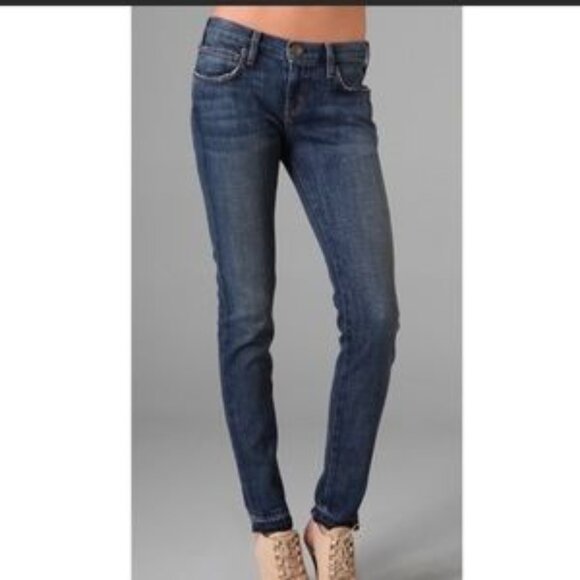 Current/Elliott The Roller Raw Hem in Bayberry Wash Straight Jean Size 29 - Picture 1 of 15